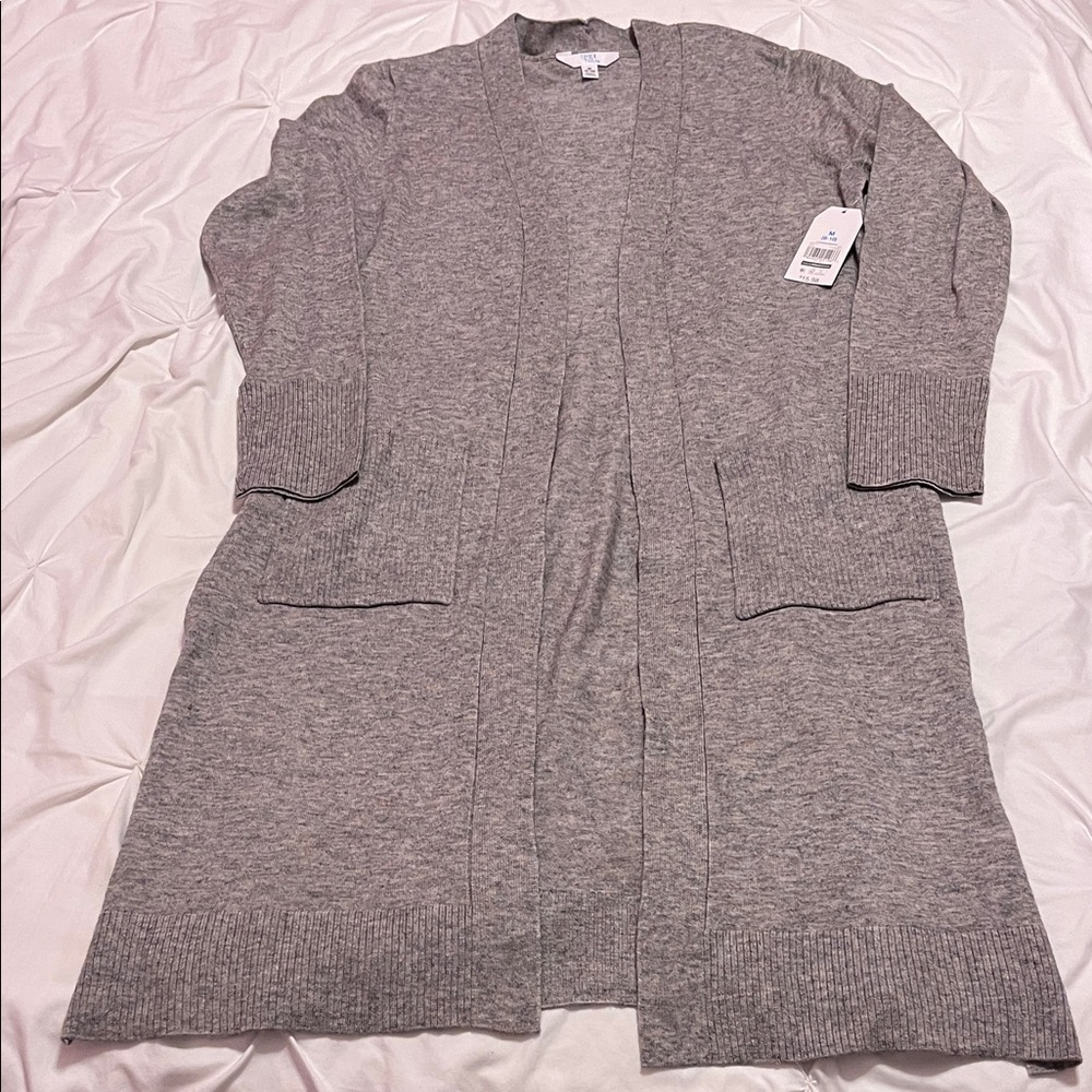 Gray Long Cardigan